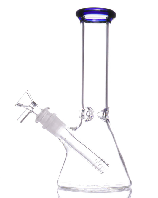 Color Accented Glass Beaker Bong